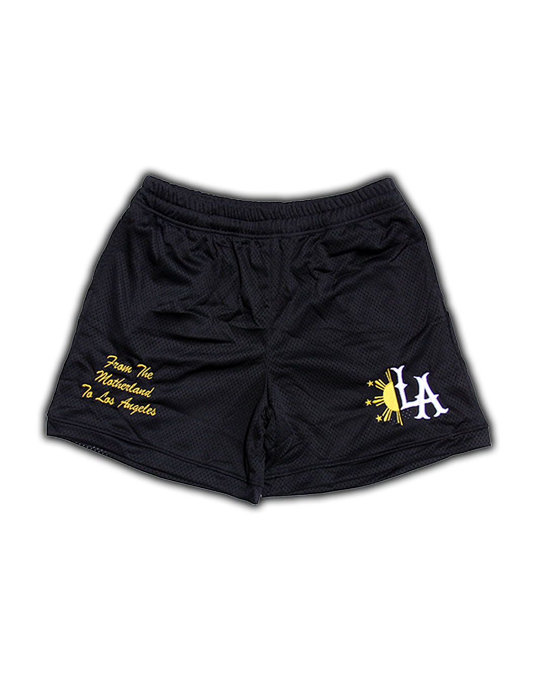 (BLACK) LA FILIPINO MESH SHORTS