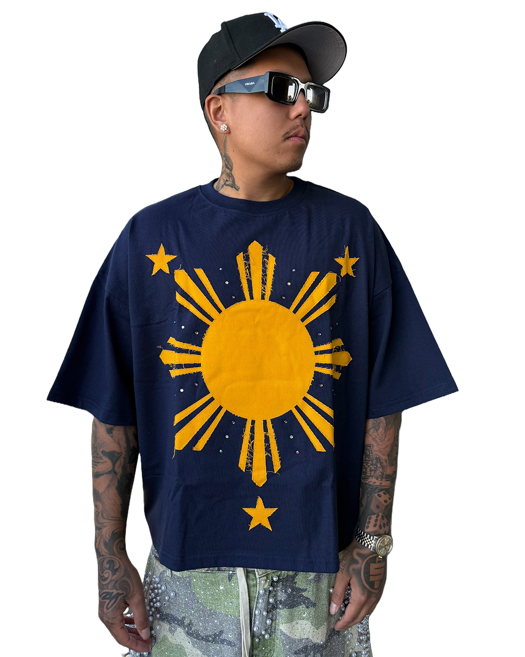 NAVY FILIPINO SUN TEE