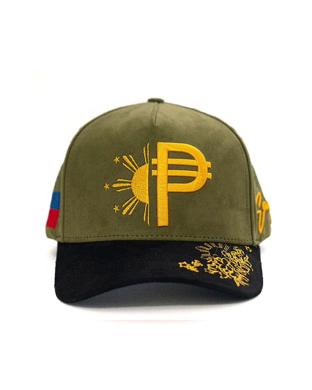 OLIVE SUEDE FILIPINO PESO SNAP