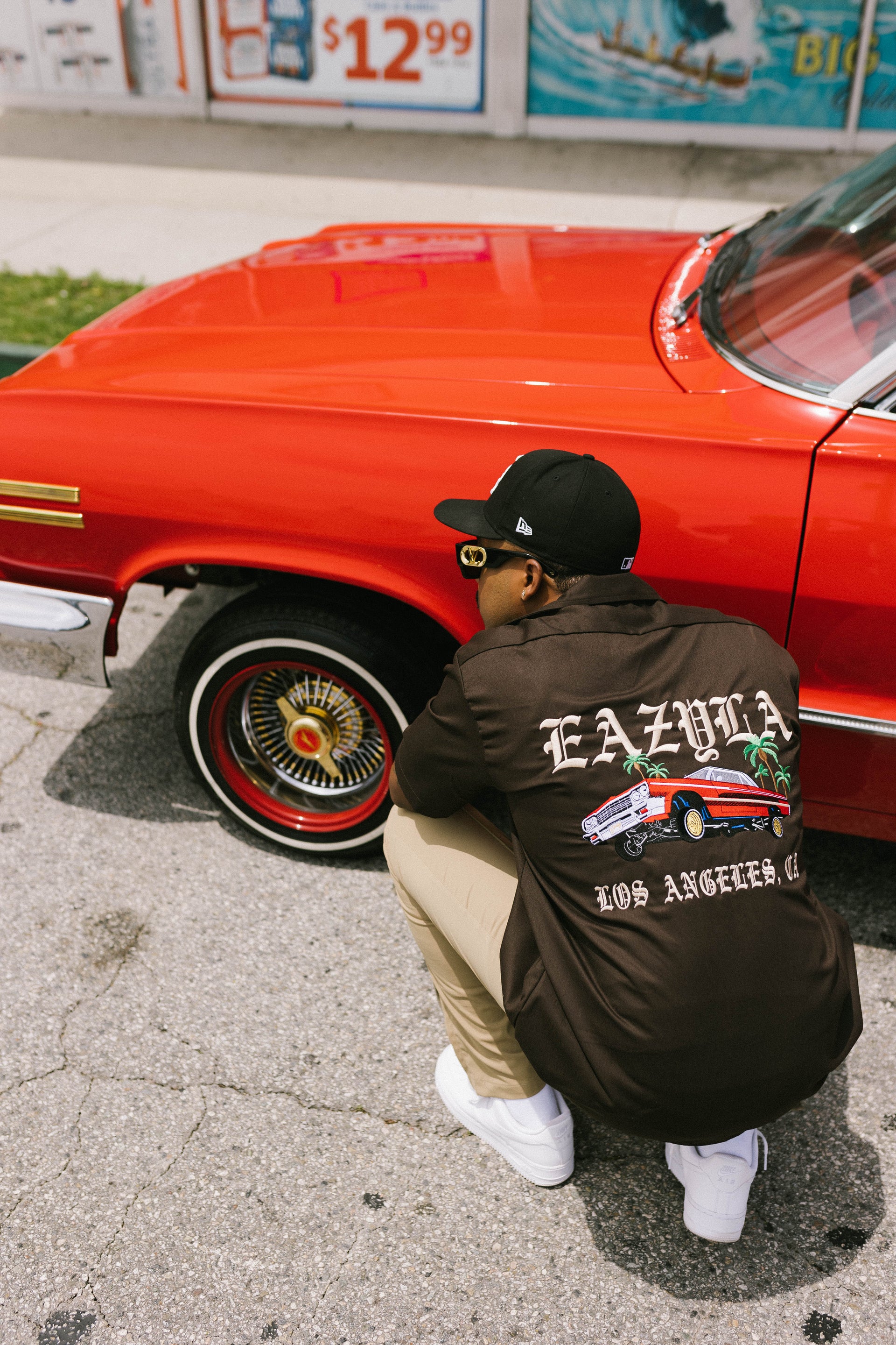 (BROWN) DICKIES LOWRIDER BUTTON UP