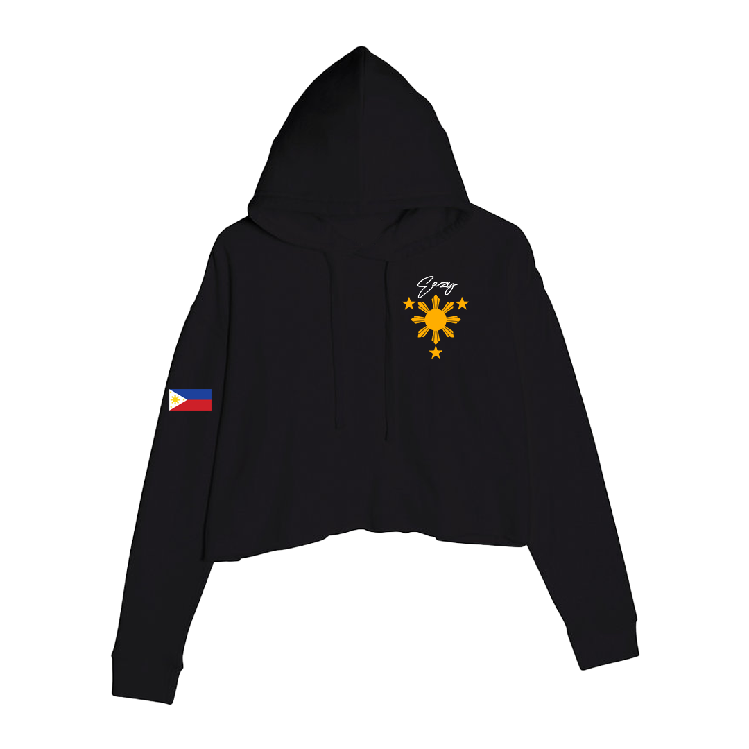 (CROPPED WOMENS) FILIPINO SUN & STARS HOODIE